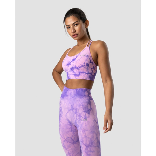 Icaniwill Define Seamless Tie Dye Sports Bra Purple Breeze