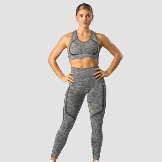 Rush Seamless Sports Bra, Grey Melange