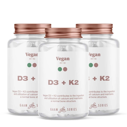 Gaam Vegan D3 + K2 180 Caps