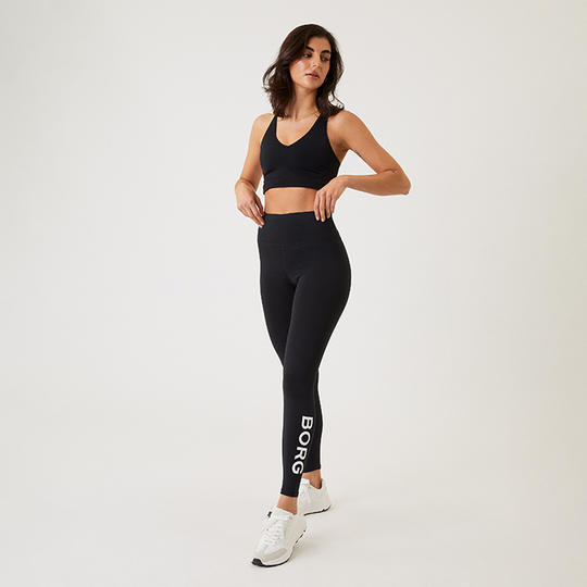 Borg Logo Tights, Black Beauty