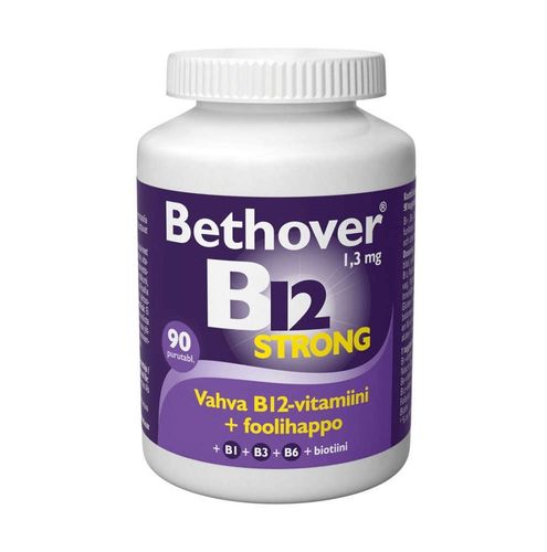 Bethover Strong B12-vitamiini + foolihappo 90 purutablettia