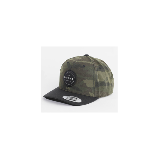 Rip Curl Mission Badge Snapback Cap, Camo lippalakki