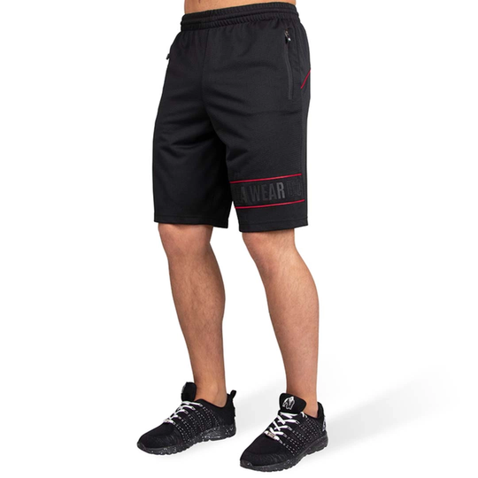 Gorilla Wear Branson Shorts Black & Red Xl