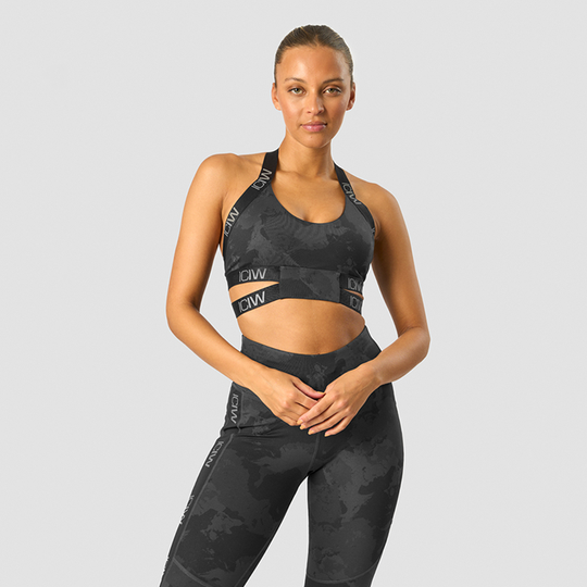 Ultimate Training Sports Bra, Black Camo