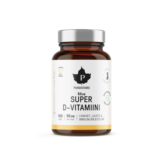 Puhdistamo Super D-vitamiini 50ug 120 Kaps