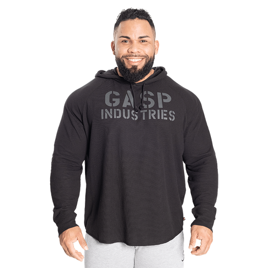 L/S Thermal Hoodie, Black/Black