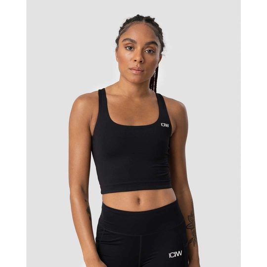 Icaniwill Classic Sports Bra Tank Black Xl