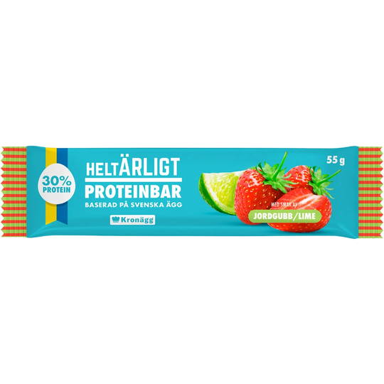 Heltärligt Proteinbar 55 G Jordgubb Lime
