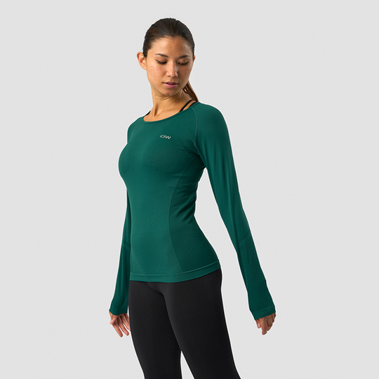 Everyday Seamless LS, Dark Green Melange