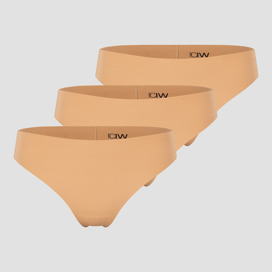 Soft Thong 3-pack, Almond