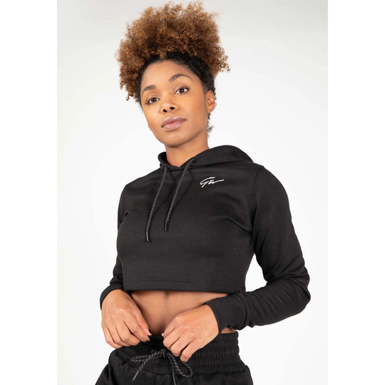 Gorilla Wear Pixley Crop Top Hoodie Black Xs