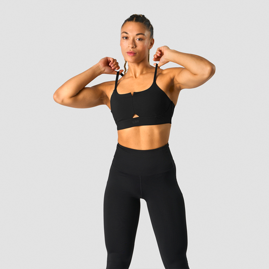 Stride Strappy Sportsbra, Black