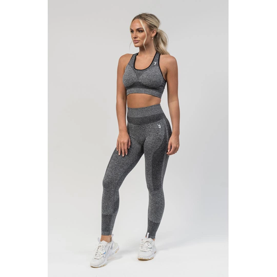 V3 Apparel Excel Seamless Scrunch Sports Bra Grey