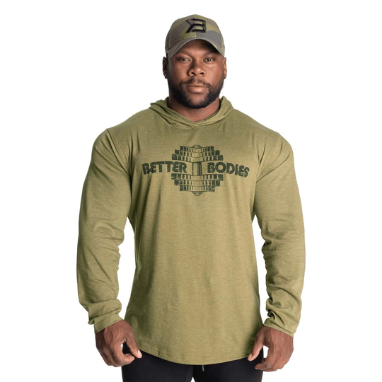 Better Bodies Titan Ls Hood Army Green Melange
