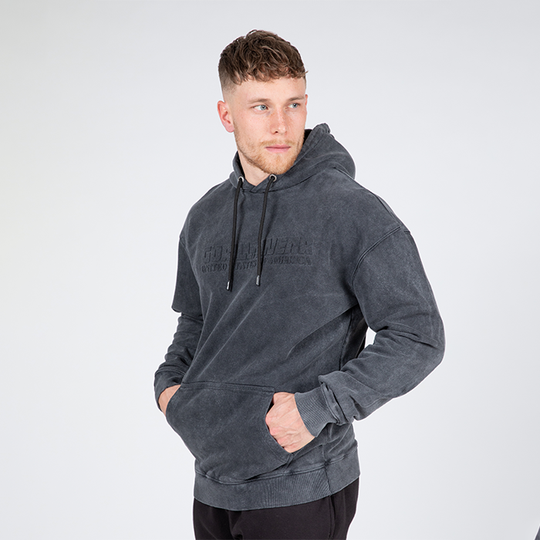 Crowley Oversized Men's Hoodie, Washed Grey
