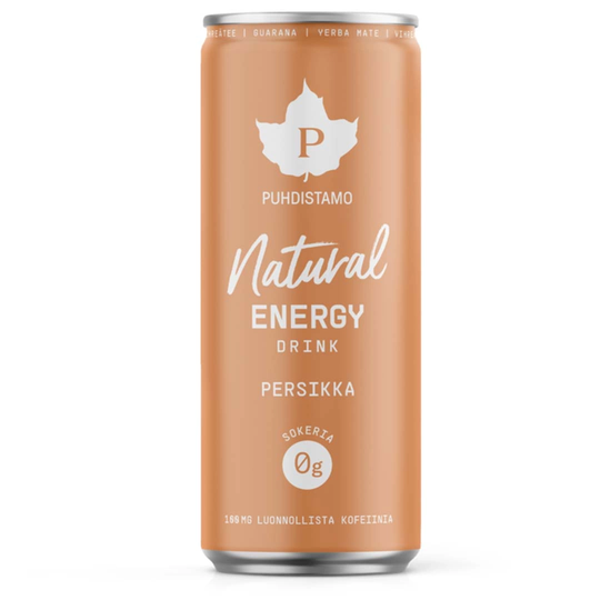 Puhdistamo Natural Energy Drink 330 Ml Persikka
