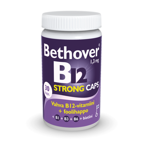 Bethover Strong Caps B12-vitamiini + foolihappo 30 kaps