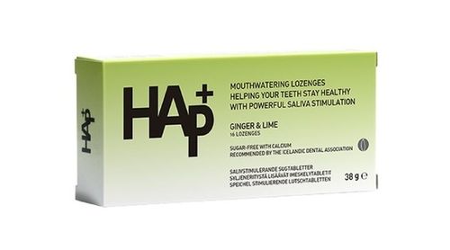 HAp+ inkivääri-lime 16 imeskelytablettia