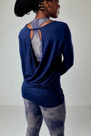 Asquith Open Back Tee -bambupaita (Midnight)