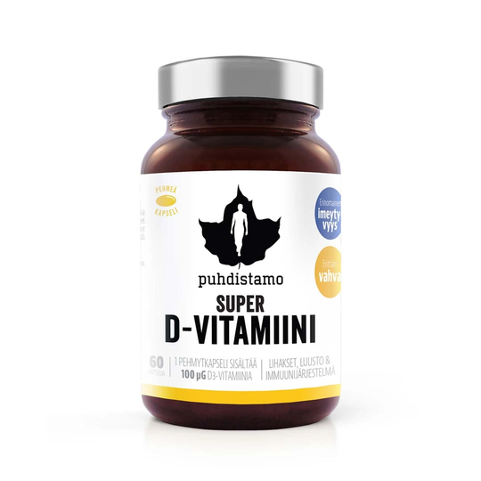 Puhdistamo Super D-vitamiini 60 Kaps