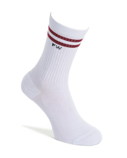 Putkisukat valkoinen raidalla Wacky White