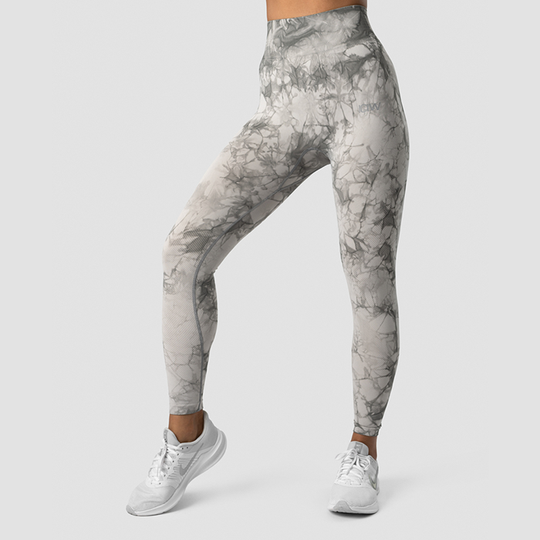 Define Seamless Tie Dye Tights, Grey