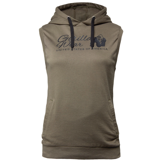 Gorilla Wear Selma Sleeveless Hoodie Army L