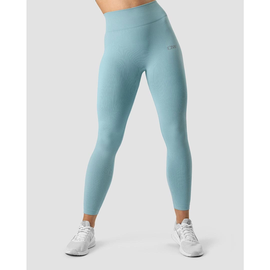 Icaniwill Ribbed Define Seamless Tights Pale Blue