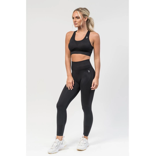 V3 Apparel Excel Seamless Scrunch Sports Bra Black