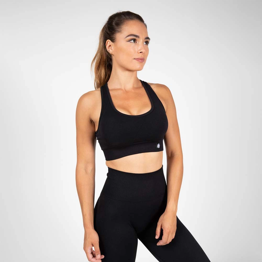 Gorilla Wear Yava Seamless Sport Bra Black Xs/s