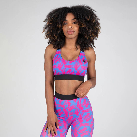 Gorilla Wear Colby Sports Bra Blue/pink