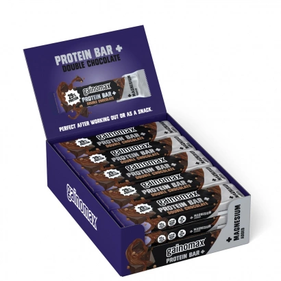 15 X Gainomax Protein Bar + Value 60 G Double Chocolate Magnesium