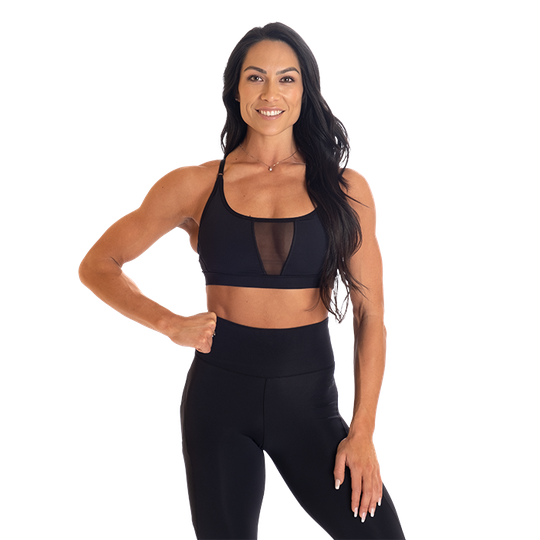 Highbridge Mesh Bra, Black