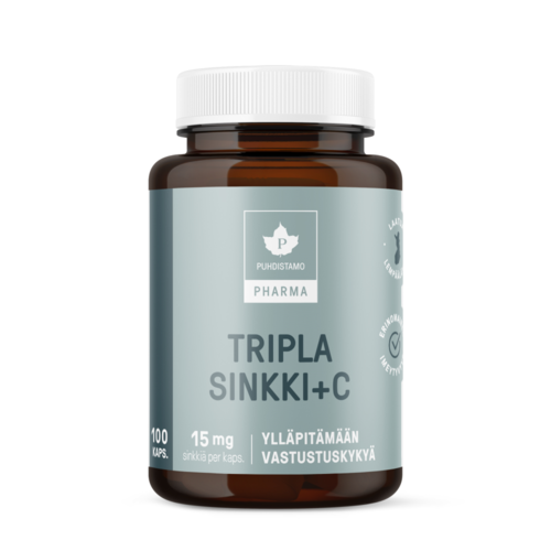 Puhdistamo Pharma Tripla Sinkki 15 mg 100 kaps