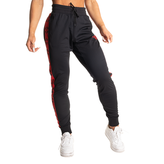 Chelsea Track Pants, Black/Red