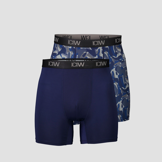 Sport Boxer 2-Pack, Navy/Grey