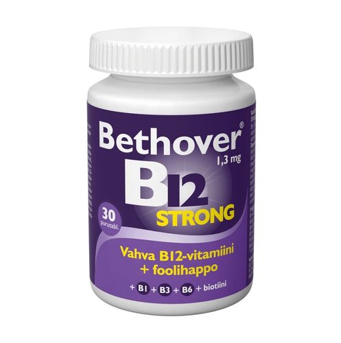 Bethover Strong B12-vitamiini + foolihappo 30 tablettia