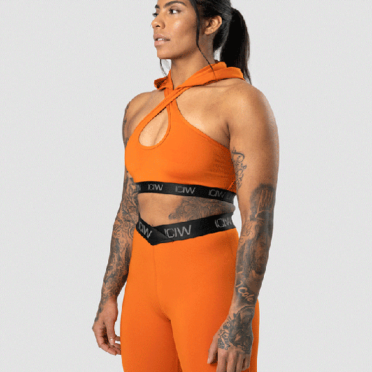 Ultimate Training Hoodie Sports Bra, Amber