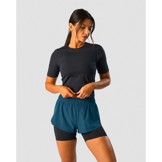 Charge Cropped Mid Sleeve Wmn, Black